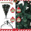 5 Ft Upsidedown Premium Artificial Christmas Tree with Solid Metal Stand;  Festive Indoor and Outdoor Decoration