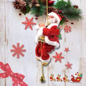 Electric Climbing Santa Claus Christmas Decor Xmas Tree Hanging Ornament Gift