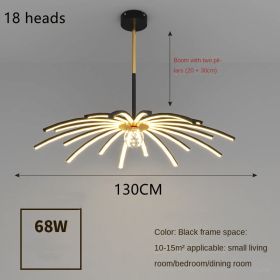 Led Chandelier In Dining Room Bedroom (Option: Black B-18heads-White light)