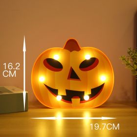 Halloween Lights Decoration LED Light Pumpkin Spider Bat Skull Outdoor Decorative Modeling Room Lights Decor Helloween Party (Option: Pumpkin)