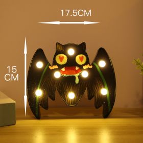 Halloween Lights Decoration LED Light Pumpkin Spider Bat Skull Outdoor Decorative Modeling Room Lights Decor Helloween Party (Option: Bat)