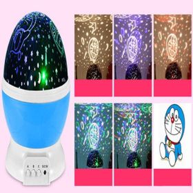 LED Projector Light USB Starry Sky Night Light Rotating Bedside Table Lamp For Kids Home Decoration Desk Light Atmosphere (Option: D-Non rotating ordinary)