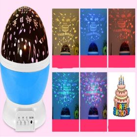 LED Projector Light USB Starry Sky Night Light Rotating Bedside Table Lamp For Kids Home Decoration Desk Light Atmosphere (Option: F-Non rotating ordinary)