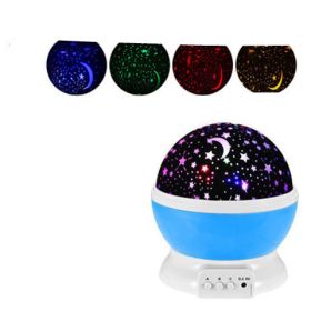 LED Projector Light USB Starry Sky Night Light Rotating Bedside Table Lamp For Kids Home Decoration Desk Light Atmosphere (Option: A-Spin)