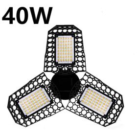 LED garage light 40W60W80W lighting (Option: Black-40W-Warm light)