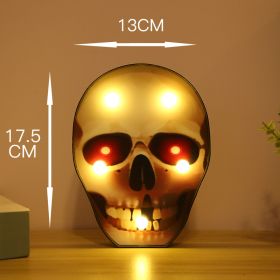 Halloween Lights Decoration LED Light Pumpkin Spider Bat Skull Outdoor Decorative Modeling Room Lights Decor Helloween Party (Option: Skull white)