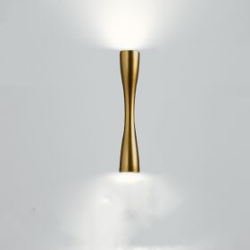 American Style Bedroom Wrought Iron Retro Wall Lamp (Option: Gold-White light)