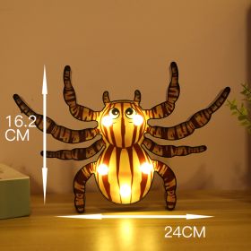 Halloween Lights Decoration LED Light Pumpkin Spider Bat Skull Outdoor Decorative Modeling Room Lights Decor Helloween Party (Option: Yellow spider)