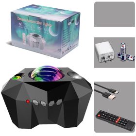 Usb Water Pattern Bluetooth Music Ocean Star Projector Lamp (Option: Second generation black-USB)