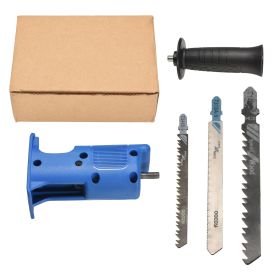 Electric Reciprocating Saw Electric Drill Change Cutting Machine Reciprocating Chuck Mini Handheld Tool Accessories (Color: Blue)