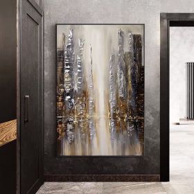 Handmade Top Selling Abstract Oil Painting Wall Art Modern City Building Landscape Minimalist On Canvas Home Decoration For Living Room No Frame (size: 150X220cm)