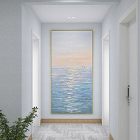 Ocean Seascape Modern Abstract Hand Painted Oil Painting On Canvas Paintings Picture Wall Art Cuadros Home Room Decor (size: 100x200cm)