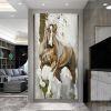 Hand Painted Oil Painting Abstract Portrait Wall Art Hand painted-Animal Horse Oil Paintings On Canvas-Hand Made-For Home Decoration