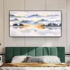 Handmade Oil Painting Abstract Mountain Lake Oil Painting Hand Painted On Canvas Nature Landscape Painting Modern Art Work Home Decor Large Wall Art