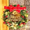 Pre-Lit Christmas Wreath, Berry Clusters, Holiday Collection for Home Decor