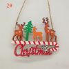 1PCs Creative Christmas Pendant Wooden Hanging Ornaments Welcome Noel Decor New Year Xmas Tree Drop Decorations Gift Accessories