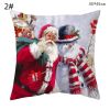 Red Santa Pillowcase Home Living Room Sofa Cushion Cover Christmas Decorations Home Customizable