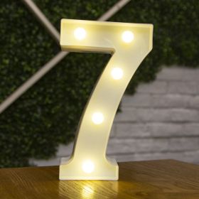 Alphabet Letter LED Lights Luminous Number Lamp Decor Battery Night Light for home Wedding Birthday Christmas party Decoration (type: 7)