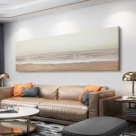 100% Handmade Pure Hand Painted Gold Ocean Oil Painting Modern Light Luxury Decorative Abstract Entrance Hall Restaurant (size: 75x150cm)