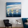 Hand Painted Oil Painting Sailboat Ocean Seascape-Hand-Painted- Oil Painting Handmade- Wall Art Hand Paint - For Home Decoration