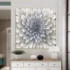 Handmade Oil Painting Original Abstract Flower oil Painting on Canvas Silver Texture Acrylic Painting Modern Floral Art Bedroom Home Decor Wall Art