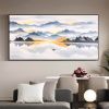 Handmade Oil Painting Abstract Mountain Lake Oil Painting Hand Painted On Canvas Nature Landscape Painting Modern Art Work Home Decor Large Wall Art