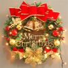 Pre-Lit Christmas Wreath, Berry Clusters, Holiday Collection for Home Decor