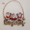 1PCs Creative Christmas Pendant Wooden Hanging Ornaments Welcome Noel Decor New Year Xmas Tree Drop Decorations Gift Accessories