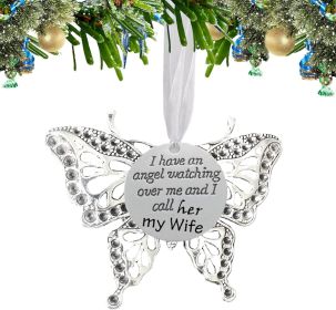 Christmas Ornaments Butterfly Pendant, Butterfly Ornaments for Christmas Tree (size: wife)