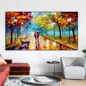 Handmade Large Abstract Knife Oil Painting Landscape Wall Art Modern Poster Living Room Home Decoration Mural Porch Frameless (size: 60X90cm)