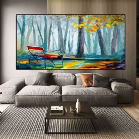 Hand painted abstract contracted manual rich tree family adornment of contemporary sitting room wall mural painting art hall (size: 100X150cm)