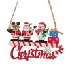 1PCs Creative Christmas Pendant Wooden Hanging Ornaments Welcome Noel Decor New Year Xmas Tree Drop Decorations Gift Accessories