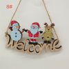 1PCs Creative Christmas Pendant Wooden Hanging Ornaments Welcome Noel Decor New Year Xmas Tree Drop Decorations Gift Accessories