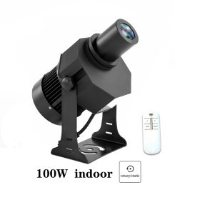 Spotlight Signboard Door Head Rotating Pattern Led (Option: Black is not waterproof-100W-220V US)