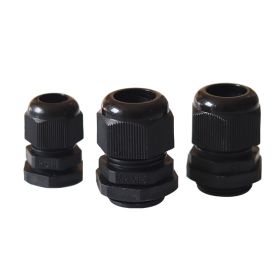 Plastic Cable Fixed Connector Waterproof Connector (Option: PG7 Black)